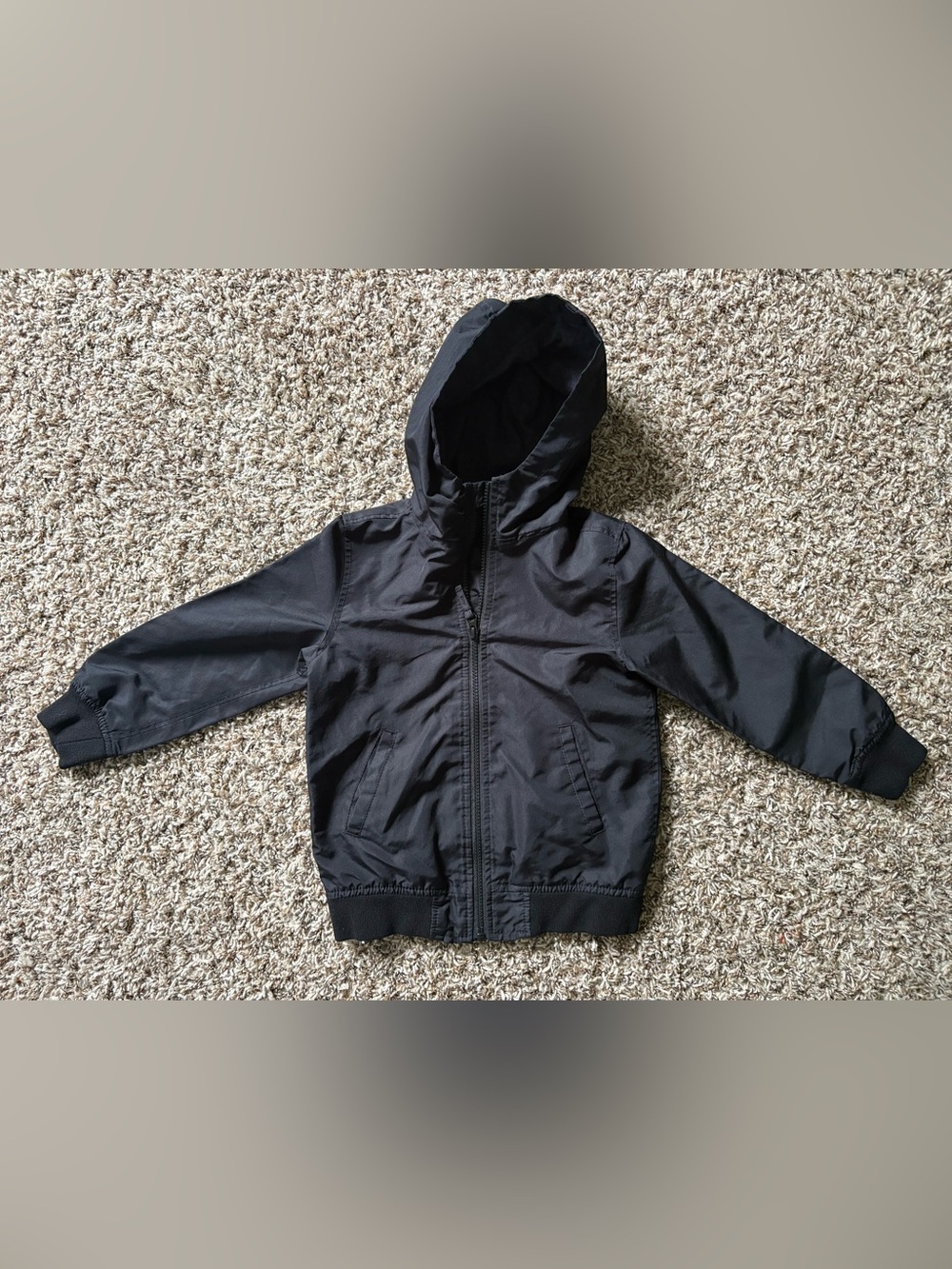 The Children's Place Black Hooded Jacket for Kids